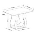 Ver imagem 3 de Conjunto de Sala de Jantar 4 Lugares Genebra em MDF Mel e Bege