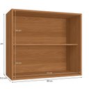 Ver imagem 5 de Armário Aéreo 2 Portas 80cm Ciela Marrom/Canela