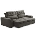 Ver imagem 5 de Sofá Retrátil Reclinável para Sala 3 Lugares 200cm Neruda F04 Veludo Marrom Escuro - Lyam Decor