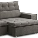 Ver imagem 6 de Sofá Retrátil Reclinável para Sala 3 Lugares 200cm Neruda F04 Veludo Marrom Escuro - Lyam Decor