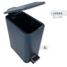 Lixeira Retangular com Pedal Slim 5 Litros Azul Marinho - 3