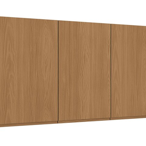 Armário Aéreo 3 Portas 120cm Ciela Marrom/Canela