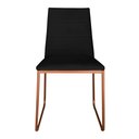 Ver imagem 2 de Kit 6 Cadeiras de Jantar Estofada Lille Base Bronze Veludo Preto - Montanaris Decor