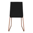 Ver imagem 4 de Kit 6 Cadeiras de Jantar Estofada Lille Base Bronze Veludo Preto - Montanaris Decor