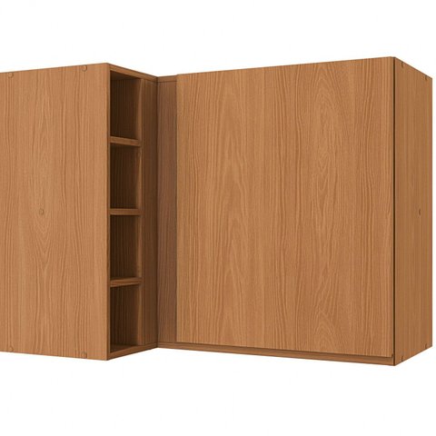Armário Aéreo de Canto 1 Porta 98cm Ciela Marrom/Canela