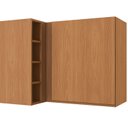 Ver imagem 1 de Armário Aéreo de Canto 1 Porta 98cm Ciela Marrom/Canela