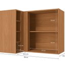 Ver imagem 5 de Armário Aéreo de Canto 1 Porta 98cm Ciela Marrom/Canela
