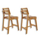 Ver imagem 3 de Conjunto com 2 Banquetas em Madeira Eloa Premium Bege/Milano/Imbuia Marrom