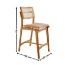 Ver imagem 2 de Conjunto com 2 Banquetas em Madeira Eloa Premium Bege/Milano/Imbuia Marrom