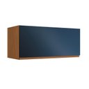 Ver imagem 1 de Armário Aéreo Basculante 1 Porta 80cm Ciela Azul/Canela