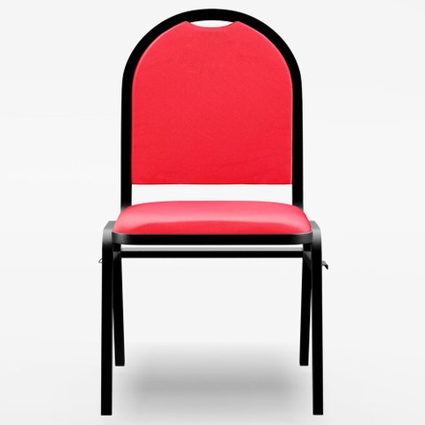 Kit 8 Cadeiras Hoteleiras Auditório Empilhável Sintético M23 Vermelho - Mpozenato