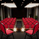 Ver imagem 2 de Kit 8 Cadeiras Hoteleiras Auditório Empilhável Sintético M23 Vermelho - Mpozenato