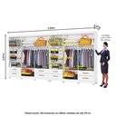 Ver imagem 4 de Closet Casal Duplo Lu 12PTS 08GAV com Espelho com Pés Quadrados