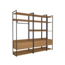 Ver imagem 4 de Kit Dormitorio 6 Gavetas e 1 Cabideiro Industrial Marrom/Canela/Preto Fosco