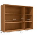 Ver imagem 4 de Armário Aéreo 3 Portas 120cm Maxxi Marrom/Canela