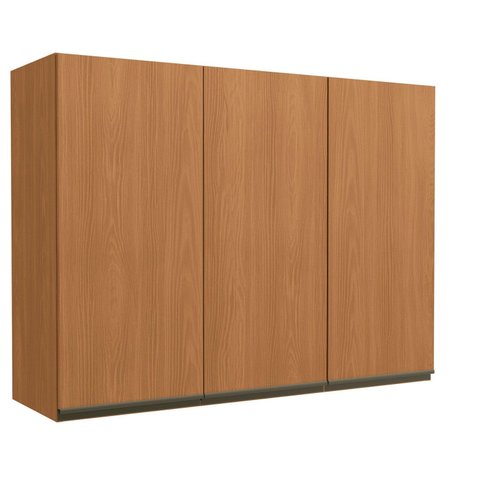 Armário Aéreo 3 Portas 120cm Maxxi Marrom/Canela