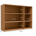 Ver imagem 4 de Armário Aéreo com Vidro 3 Portas 120cm Maxxi Marrom/Canela