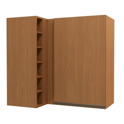 Armário Aéreo de Canto 98cm Maxxi Marrom/Canela