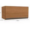 Ver imagem 4 de Armário Aéreo Basculante 60cm Maxxi Marrom/Canela