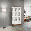 Ver imagem 2 de Cristaleira 2 Portas e Laterais em Vidro 1 Gaveta 60310 Linz Móveis
