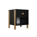 Ver imagem 3 de Mesa de Cabeceira Evo Preta 1 Gaveta