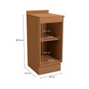 Ver imagem 5 de Balcão para Cozinha 1 Porta 40cm com Tampo Ciela Marrom/Canela