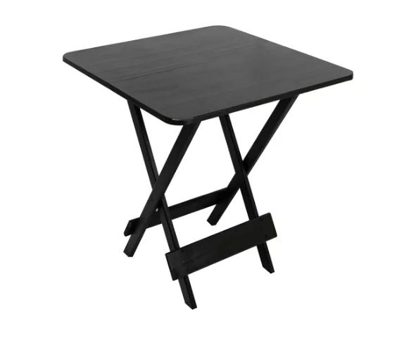 Mesa 70x70 Pinus com 4 Cadeias Cor Preto - 4