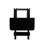 Mesa 70x70 Pinus com 4 Cadeias Cor Preto - 2