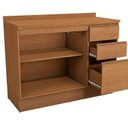 Ver imagem 3 de Balcão para Cozinha 2 Portas 3 Gavetas 120cm com Tampo Ciela Marrom/Canela