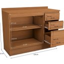 Ver imagem 5 de Balcão para Cozinha 2 Portas 3 Gavetas 120cm com Tampo Ciela Marrom/Canela