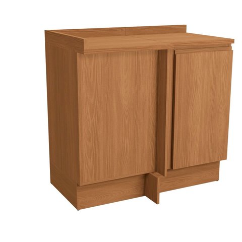 Balcão de Canto 1 Porta 98cm com Tampo Ciela Marrom/Canela