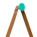 Ver imagem 3 de Espelho Decorativo Adnet Verde Alça Corino Caramelo 30cm Redondo Verde/Caramelo, 30 cm