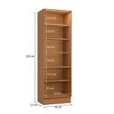 Ver imagem 7 de Cristaleira 4 Portas com Vidro e Fita LED 70cm Ciela Marrom/Canela