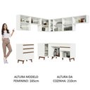 Ver imagem 6 de Armário de Cozinha Completa de Canto 462cm Branco Reims Madesa 03