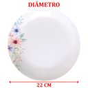 Ver imagem 5 de Kit Jogo de Pratos Fundo Sopa 10pçs 10 Pessoas Floratta 22cm