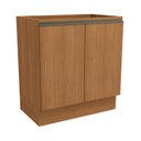 Ver imagem 1 de Balcão de Cozinha 800mm 2 Portas de Madeira Marrom/Canela