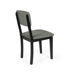 Mesa de Jantar Redonda Gabi Preta com 4 Cadeiras Estofadas Ella Preto/cinza - 6