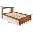 Ver imagem 3 de Cama Casal Inglesa com Peseira Fechada em Madeira Maciça Mv Outlet Mel