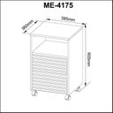 Ver imagem 7 de Kit 2 Gaveteiros com Ripado Rodízio 2 Gavetas 1 Nicho ME4175 Branco