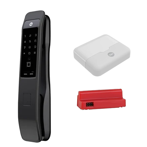 Combo - Fechadura Digital Eletrônica Ymi 70a + Hub + Zigbee