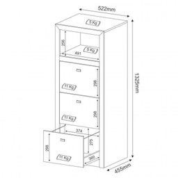 Kit 2 Gaveteiros 3 Gavetas para Pasta Suspensa ME4118 Marrom/Rustico - 6 Kit 2 Gaveteiros 3 Gavetas para Pasta Suspensa ME4118 Marrom/Rustico - 6