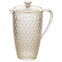 Ver imagem 4 de Kit Boleira Baixa, Queijeira, Açucareiro, Manteigueira e Jarra de Plástico Cristal Âmbar Plasutil