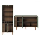 Ver imagem 3 de Sala de Estar Completa Boss 7 Portas 4 Prateleiras Hortelã/amêndoa - Pnr Móveis