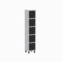 Ver imagem 1 de Armário Locker Guarda Volume Aço Light 5 Portas 34,5x179,5cm Cinza