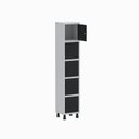 Ver imagem 2 de Armário Locker Guarda Volume Aço Light 5 Portas 34,5x179,5cm Cinza