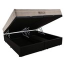 Ver imagem 6 de Cama Box Baú King Suede Bipartido + Colchão Ortobom Airtech Molas Ensacadas 65x193x203 Preto