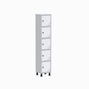 Ver imagem 1 de Armário Locker Guarda Volume Aço Light 5 Portas 34,5x179,5cm Preto/Cinza