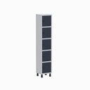 Ver imagem 1 de Armário Locker Guarda Volume Aço Light 5 Portas 34,5x179,5cm Azul/Cinza/Delrei