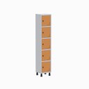 Ver imagem 1 de Armário Locker Guarda Volume Aço Light 5 Portas 34,5x179,5cm Verde/Cinza