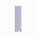 Ver imagem 1 de Armário Locker Guarda Volume Aço Light 5 Portas 34,5x179,5cm Cinza